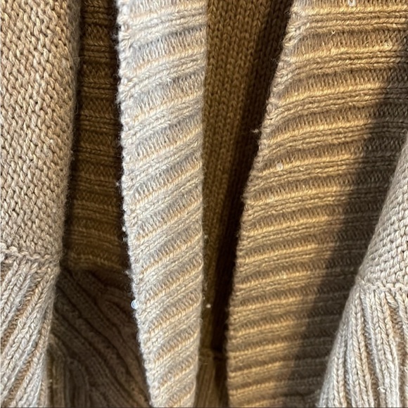 Alice + Olivia Ribbed Knit Waterfall Cardigan in Camel - Picture 7 of 11